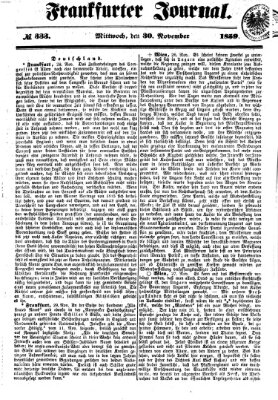 Frankfurter Journal Mittwoch 30. November 1859