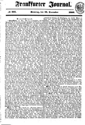 Frankfurter Journal Sonntag 18. Dezember 1859