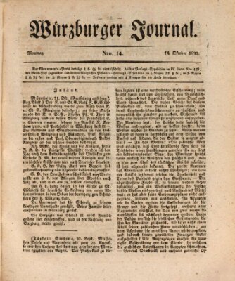 Würzburger Journal Montag 14. Oktober 1833