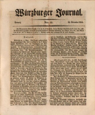 Würzburger Journal Sonntag 10. November 1833