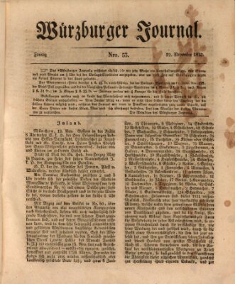 Würzburger Journal Freitag 22. November 1833