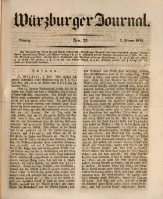 Würzburger Journal Sonntag 2. Februar 1834