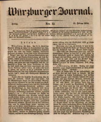 Würzburger Journal Freitag 21. Februar 1834