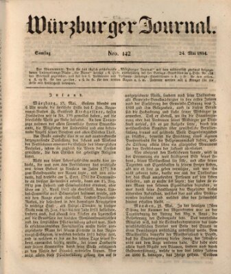 Würzburger Journal Samstag 24. Mai 1834