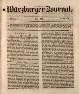 Würzburger Journal Mittwoch 28. Mai 1834