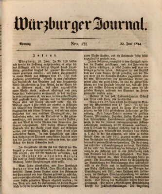 Würzburger Journal Sonntag 22. Juni 1834
