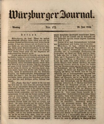 Würzburger Journal Montag 23. Juni 1834