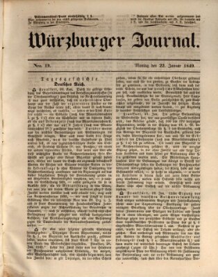 Würzburger Journal Dienstag 22. Januar 1839