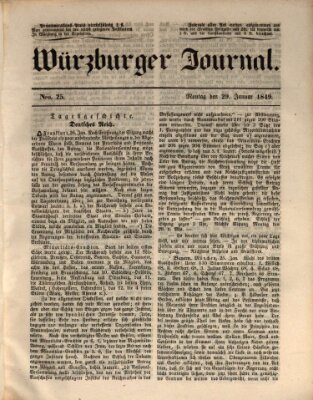 Würzburger Journal Dienstag 29. Januar 1839