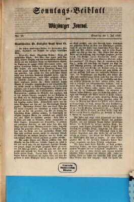 Würzburger Journal Montag 1. Juli 1839