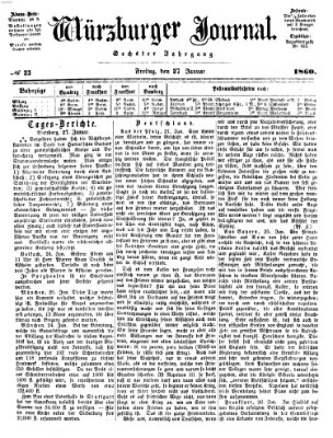 Würzburger Journal Freitag 27. Januar 1860