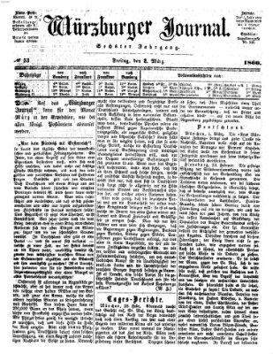 Würzburger Journal Freitag 2. März 1860