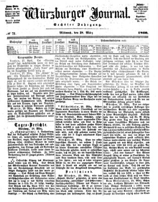 Würzburger Journal Mittwoch 28. März 1860