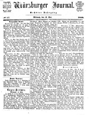 Würzburger Journal Mittwoch 16. Mai 1860
