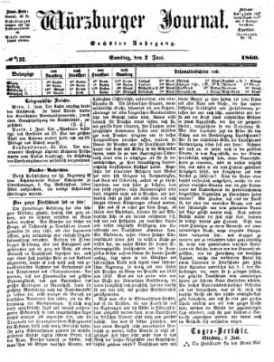 Würzburger Journal Samstag 2. Juni 1860
