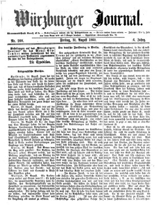 Würzburger Journal Freitag 31. August 1860