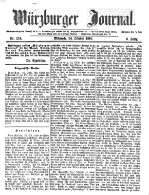 Würzburger Journal Mittwoch 24. Oktober 1860