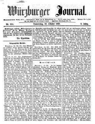 Würzburger Journal Donnerstag 25. Oktober 1860