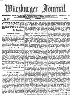 Würzburger Journal Dienstag 13. November 1860