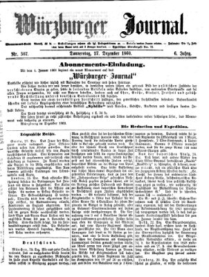 Würzburger Journal Donnerstag 27. Dezember 1860