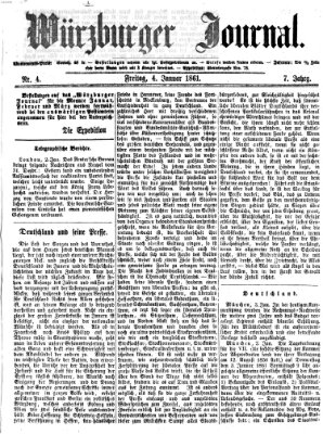 Würzburger Journal Freitag 4. Januar 1861