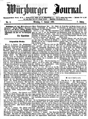 Würzburger Journal Montag 7. Januar 1861