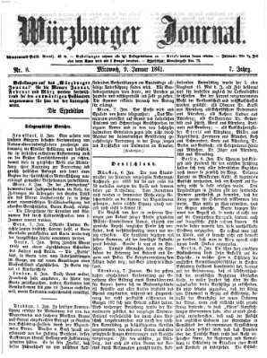 Würzburger Journal Mittwoch 9. Januar 1861