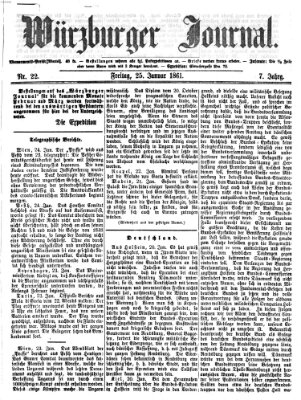 Würzburger Journal Freitag 25. Januar 1861