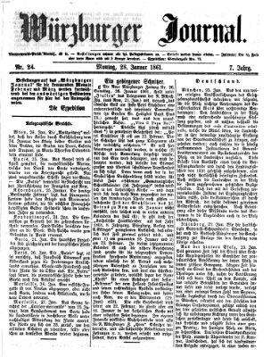 Würzburger Journal Montag 28. Januar 1861