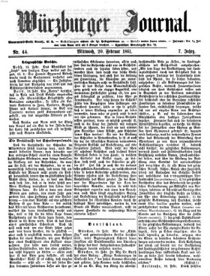 Würzburger Journal Mittwoch 20. Februar 1861