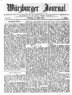 Würzburger Journal Dienstag 19. März 1861