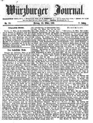 Würzburger Journal Freitag 22. März 1861