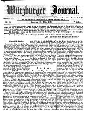 Würzburger Journal Samstag 23. März 1861