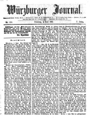 Würzburger Journal Dienstag 4. Juni 1861