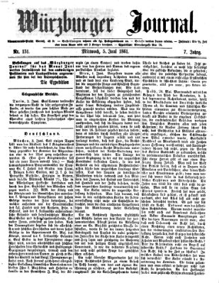 Würzburger Journal Mittwoch 5. Juni 1861