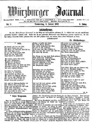Würzburger Journal Donnerstag 2. Januar 1862