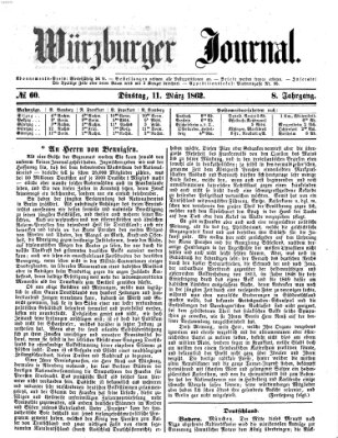 Würzburger Journal Dienstag 11. März 1862