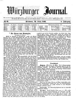 Würzburger Journal Mittwoch 12. März 1862