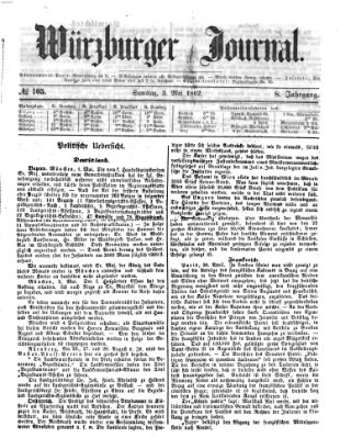 Würzburger Journal Samstag 3. Mai 1862