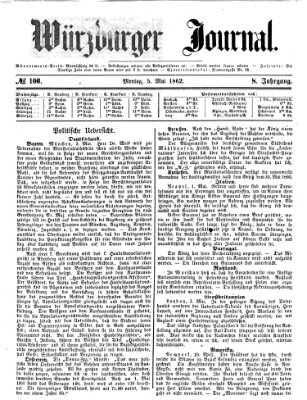 Würzburger Journal Montag 5. Mai 1862