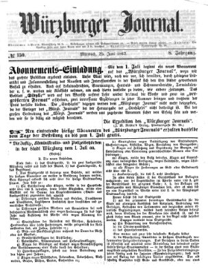 Würzburger Journal Mittwoch 25. Juni 1862