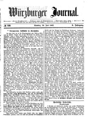 Würzburger Journal Samstag 28. Juni 1862