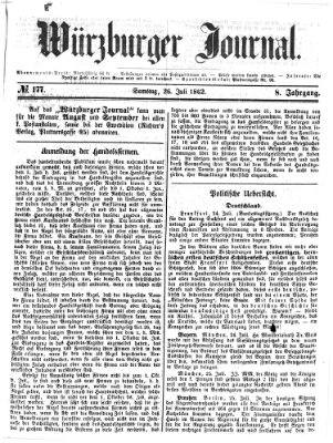 Würzburger Journal Samstag 26. Juli 1862