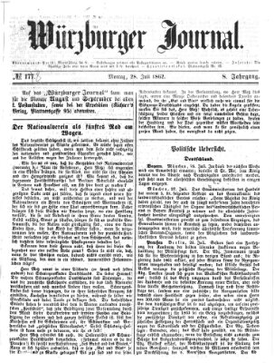 Würzburger Journal Montag 28. Juli 1862