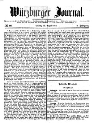 Würzburger Journal Dienstag 12. August 1862