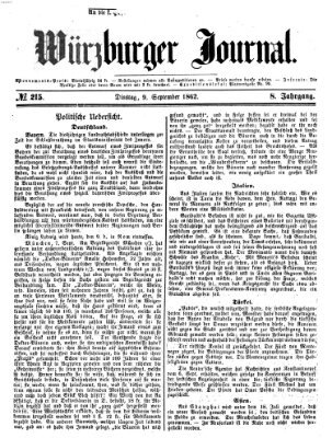 Würzburger Journal Dienstag 9. September 1862