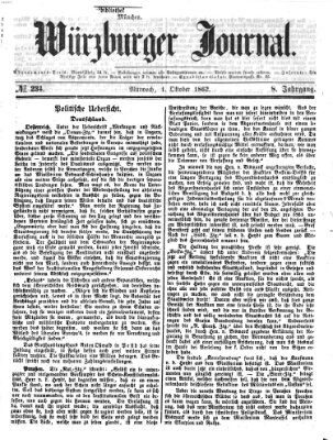 Würzburger Journal Mittwoch 1. Oktober 1862