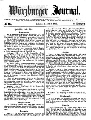 Würzburger Journal Samstag 4. Oktober 1862