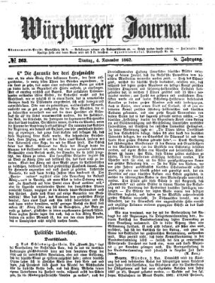 Würzburger Journal Dienstag 4. November 1862