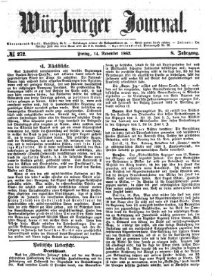 Würzburger Journal Freitag 14. November 1862